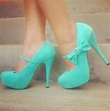 How To Wear Bright Blue Heels Photos