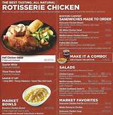 Images of Boston Market Menu And Prices 2017