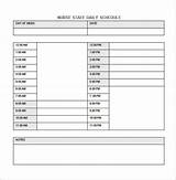 Images of Daily Schedule Template Doc