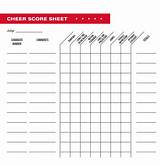 High School Cheer Score Sheet Images