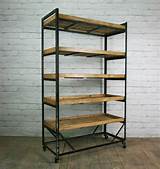 Rustic Wood Metal Shelves