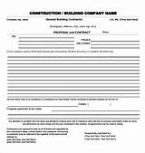 Images of Contractor Proposal Template Free