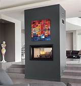 Double Sided Gas Log Fireplace