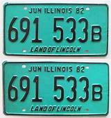 Images of Illinois Government License Plates