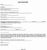 Images of Recorded Quit Claim Deed