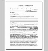 Images of Equipment Lease Form