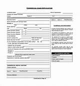 Free Commercial Lease Application Form