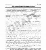 North Carolina Residential Lease Agreement Form Images