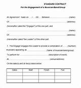 Music Performance Contract Template