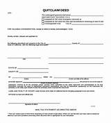Pictures of Sample Quit Claim Deed Filled Out