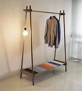 Images of Free Standing Clothes Rack With Shelves
