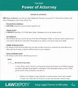 Sample General Power Of Attorney Format