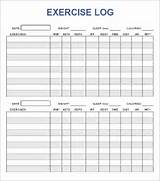 Fitness Workout Log Template Photos