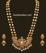 Pearl Jewellery Designs In Gold Photos