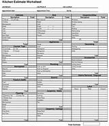 Images of Residential Construction Estimating Spreadsheets