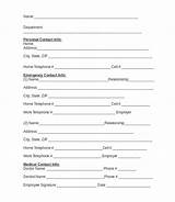 Pictures of Emergency Contact Person Form