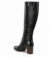 Black Leather Riding Boots Narrow Calf Pictures