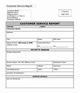 Customer Service Report Format Pictures
