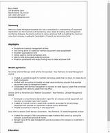 Asset Management Resume Template Pictures