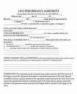 Free Music Performance Contract Templates Images