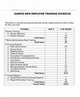 New Hire Training Schedule Template