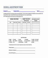 Photos of Employee Payroll Adjustment Form