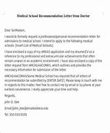 Medical School Letter Of Recommendation Example Photos