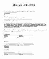 Photos of Mortgage Loan Gift Letter