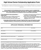 Images of High School Scholarship Application Form