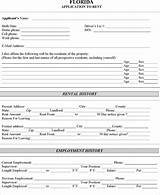 Images of Florida Residential Rental Application Form