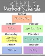 Weekly Fitness Routine Pictures