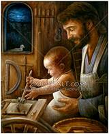 Photos of Jesus And Joseph In The Carpenter Shop