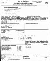 Auto Insurance Declaration Page