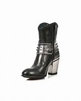 Pictures of Black And Silver Ankle Boots