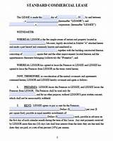 Pictures of Blank Commercial Lease Agreement Free