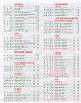 Images of Eastern Chinese Restaurant Menu