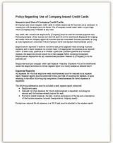 Company Credit Card Policy Template Photos