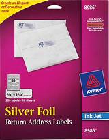 Silver Foil Mailing Labels Photos