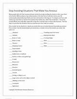 Anxiety Worksheets Photos