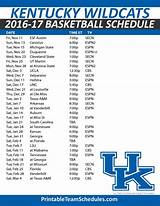 University Of Kentucky Basketball Schedule Photos