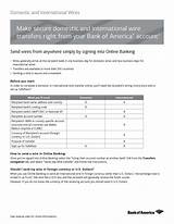 Images of Bank Of America Incoming International Wire Transfer