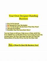 How To Start Your Own Handbag Business Photos