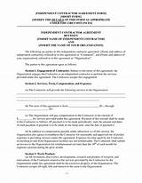 Images of Contract With Independent Contractor