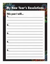 New Year S Resolutions Writing Template Photos