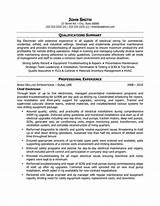 Commercial Electrician Resume Pictures