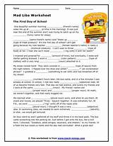 Printable Mad Libs For Middle School Students Photos