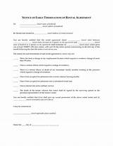 Early Termination Of Lease Agreement Letter