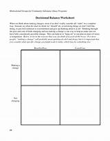 Decisional Balance Worksheet Substance Abuse Pictures