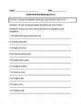 Part Of Speech Worksheet With Answers Images