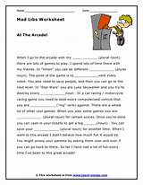 Pictures of Printable Mad Libs For Middle School Students